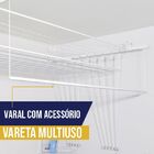 Varal De 05 Varetas Individuais 1,50m Kit Vareta Multiuso E P