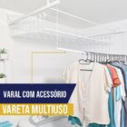 Varal De 10 Varetas Individuais 1,20m Kit Vareta Multiuso E P