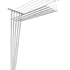 Varal De Alumínio De Teto Art 140cm 10 Varetas Individuais