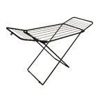 Varal De Chão 123x56cm De Aço Secalux Lugano Com Abas Black