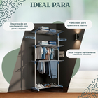 Varal De Chão 3 Andares Dobrável Com Prateleiras Portátil Bra