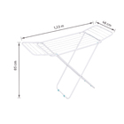 Varal de Chão Aço Branco 123x46x85cm com Abas Maxeb