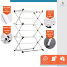 Varal De Chão Dobrável Vertical Para Pendurar Roupas Toalhas