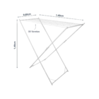 Varal De Chão Para Lençol Dobrável C/ 08 Varetas