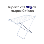 Varal De Chão Sem Abas Retrátil Dobrável Reforçado Branco 80