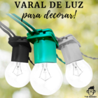 Varal De Luz 20 Metros Branco S/lampadas