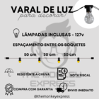 Varal De Luz Stranger Things 5 Mts 10 Lâmpadas Coloridas Led