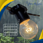 Varal De Luzes Preto 40 Metros Decoração Com Lâmpadas 110v co