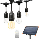 Varal De Luzes Solar Cordão Externo 8 Lâmpadas Led Filamento