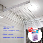 Varal De Parede 10 Varetas Individual 110 Cm + Brinde