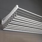 Varal De Parede Individual 10 Varetas Alumínio Branco 90 Cm