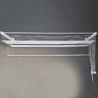 Varal De Parede Individual 10 Varetas Alumínio Branco 90 Cm