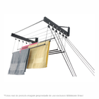 Varal De Parede Individual 120cm X 06 Varetas Preto - Linha P