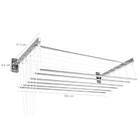 Varal De Parede Prático Com Varetas Individuais Varal De Teto