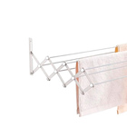 Varal De Parede Retrátil Sanfonado Branco Abs 100 Cm