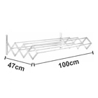 Varal De Parede Retrátil Sanfonado Branco Abs 100 Cm