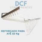 Varal De Parede Teto 6 Varetas Individual 110 Cm