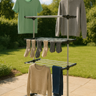 Varal De Roupa Dobrável Vertical Com Rodinhas - Jolitex Eleva