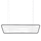 Varal de Teto Aço Preto 2x56x120cm Maxeb