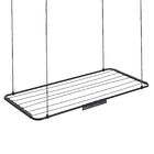 Varal de Teto Aço Preto 4x120x56cm Mônaco Secalux