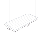 Varal de Teto Aço Branco 120x56cm Maxeb