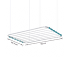 Varal de Teto Alumínio 90x56cm Maxeb