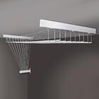 Varal De Teto Individual 10 Varetas Alumínio Branco 170 Cm