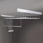 Varal De Teto Individual 10 Varetas Alumínio Branco 170 Cm