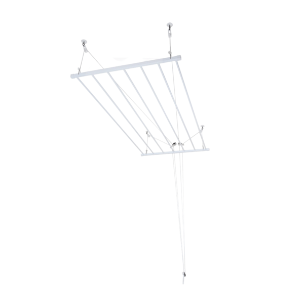 Varal De Teto Tradicional 130cm X 10 Varetas - Em Alumínio Br