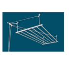 Varal De Teto Tradicional 150cm X 07 Varetas - Em Alumínio Br