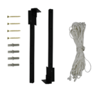 Varal Dobrável Articulável Basculante De Parede Muro - Preto