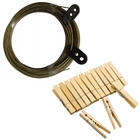 Varal Em Aço Com Revestimento Em Pvc 20m Metros + 36 Prendedo