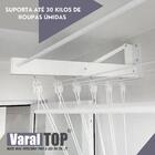 Varal Individual De Parede 130cm X 10 Varetas - Em Alumínio B