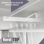 Varal Individual De Parede 80cm X 10 Varetas - Em Alumínio Br