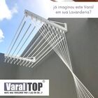 Varal Individual De Parede 80cm X 10 Varetas - Em Alumínio Br