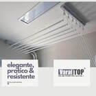 Varal Individual De Teto 120cm X 08 Varetas - Em Alumínio Bra