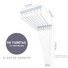 Varal Individual De Teto 150cm X 08 Varetas - Em Alumínio Bra