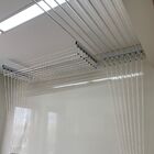 Varal Individual Parede Em Alumínio 8 Varetas C/ Corda Preta