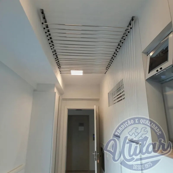 Varal Individual Teto com 12 Varetas 1,5m