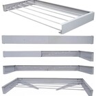 Varal Magico 4 Varetas Em Aluminio 74cm - Dobravel Branco
