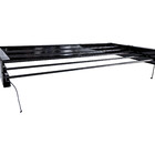 Varal Mágico Preto 5 Varetas Em Alumínio 90 Cm Retrátil