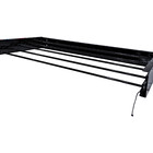 Varal Mágico Preto 5 Varetas Em Alumínio 90 Cm Retrátil