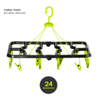 Varal Para Roupas Íntimas Com 12 Ou 24 Pregadores 24 Pregador