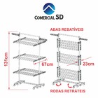 Varal Portatil Retratil Para Secar Roupas Aluminio