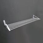 Varal Retratil De Parede 6 Varetas Aluminio 110 Cm Branco