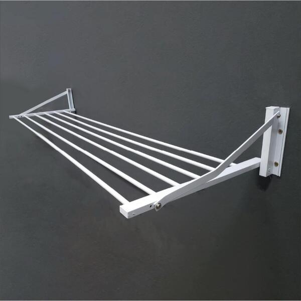 Varal Retratil De Parede 6 Varetas Aluminio 130 Cm Branco | Leroy Merlin