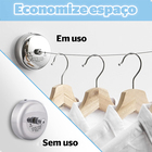 Varal Retrátil De Parede Lorben Aço Inox Corda Nylon 2,9m Ext