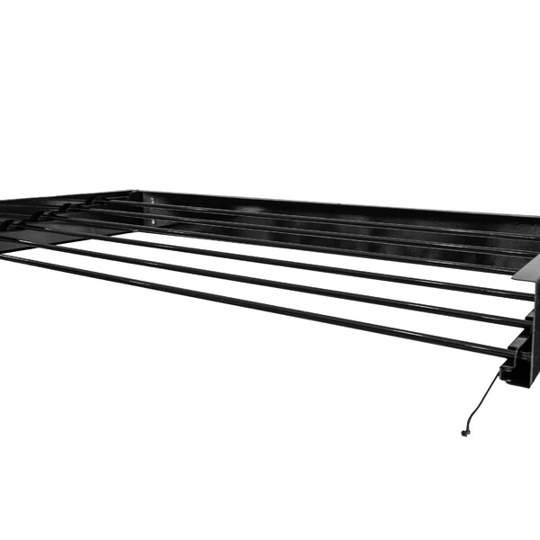 Varal Retrátil Mágico 6 Varetas 104 Cm Preto