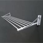 Varal Retratil Parede 6 Varetas Aluminio 120cm Branco