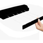 Varal Retratil Parede Automatico 5 Cordas Pratico - Preto